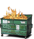 dumpster fire Slack emoji