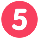 5 circle Slack emoji