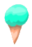 teal ice cream Slack emoji