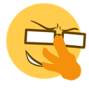 glasses glare Slack emoji
