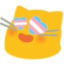meow transhearteyes Slack emoji