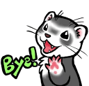 ferret bye Slack emoji