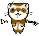 ferret hungry Slack emoji