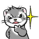 ferret scheming Slack emoji