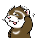 ferret worried Slack emoji