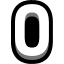 white zero digit Slack emoji