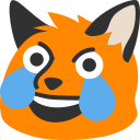 blobfox angrylaugh Slack emoji