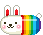 rainbow bunny Slack emoji