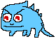 dinosaur blue Slack emoji
