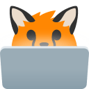 blobfox computer Slack emoji