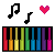 piano colorful Slack emoji