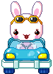 bunny car Slack emoji