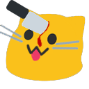 meow stabbed Slack emoji