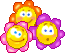 3 flowers Slack emoji