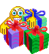 presents greedy Slack emoji
