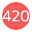 number 420 circle Slack emoji