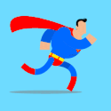 superman walks Slack emoji