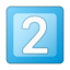 number two blue button Slack emoji