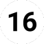number 16 circle Slack emoji