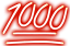1000 neon Slack emoji