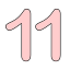 pink 111 numbers Slack emoji