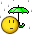 raining umbrella Slack emoji
