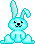 cyan bunny Slack emoji