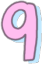 pink number nine Slack emoji