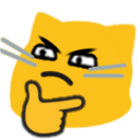 meow thonking Slack emoji