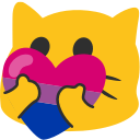 meow heartbisexual Slack emoji