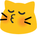 meow kissblush2 Slack emoji