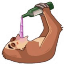 drunk sloth Slack emoji