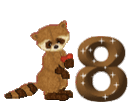 8 raccoon Slack emoji