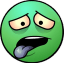 hungover green Slack emoji
