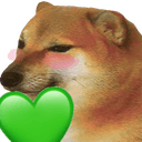 cheems greenheart Slack emoji
