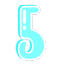 number 5 blue curvy Slack emoji