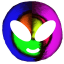 rainbow alien Slack emoji