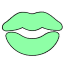 green lips Slack emoji
