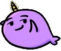 narwhal purple Slack emoji