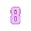 number 8 purple glow Slack emoji