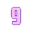 pink number 9 bold Slack emoji