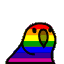 rainbow parrot Slack emoji