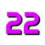 number 22 purple bold Slack emoji