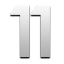 number 11 shiny Slack emoji
