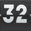flip clock 32 Slack emoji