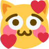 shy blush blob cat Slack emoji