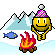 snow campfire Slack emoji