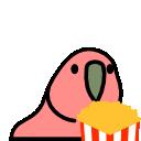 popcorn parrot Slack emoji