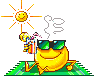 relax sun Slack emoji
