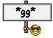 cool face holding 99 Slack emoji